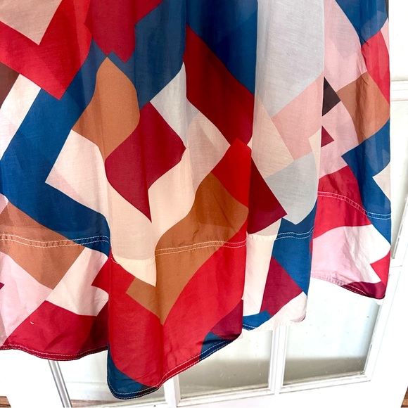 Banana Republic Colorful Geometric Maxi Dress Size 2 - Picture 8 of 16